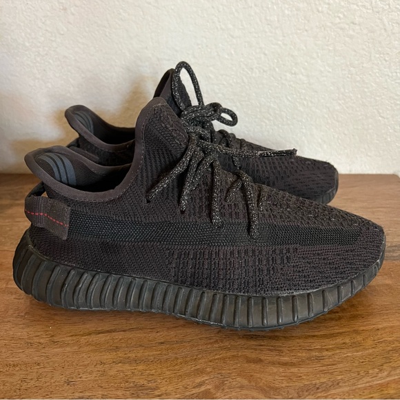 Adidas Yeezy Boost 350 V2 Low Black Reflective Sneakers Size